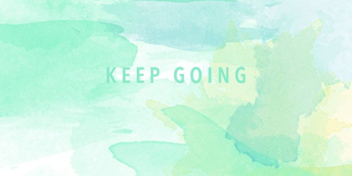 1153x2048 Mint Green Yellow Watercolour Keep Going Iphone Wallpaper - Mint