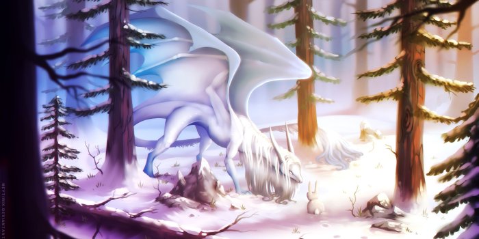 2560x1440 When White Dragon Meets Cute Rabbit, HD Artist, 4k Wallpapers