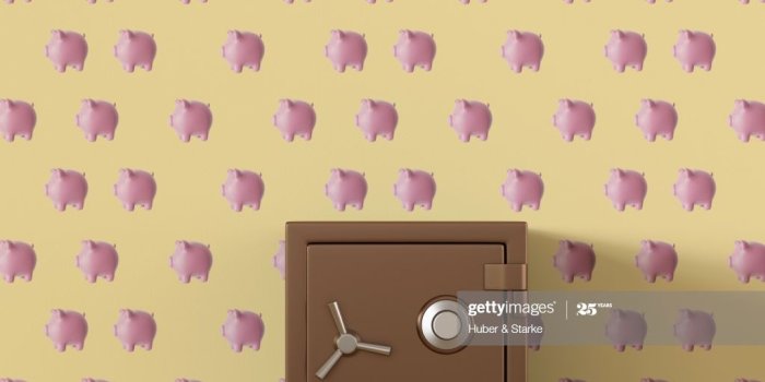 1024x1024 Safe Against Piggy Bank Wallpaper High-Res Stock Photo - Getty Images