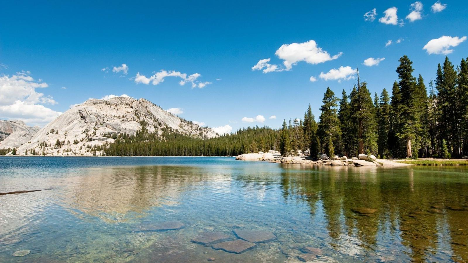 1920x1080 landscape, Nature, Lake, Hills, Forest, Pine Trees, Yosemite