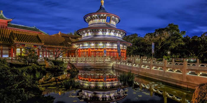 1920x1080 Wallpaper Florida USA Walt Disney World, China Pavilion, 1920x1080