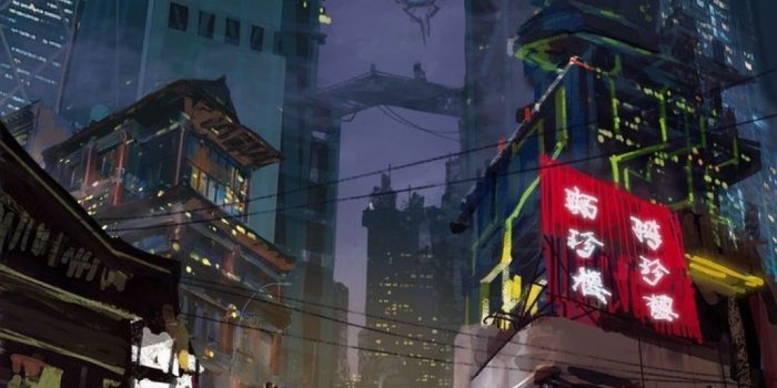 1080x1657 Japanese Anime City - Cyberpunk Anime Wallpaper Phone - 1080x1657