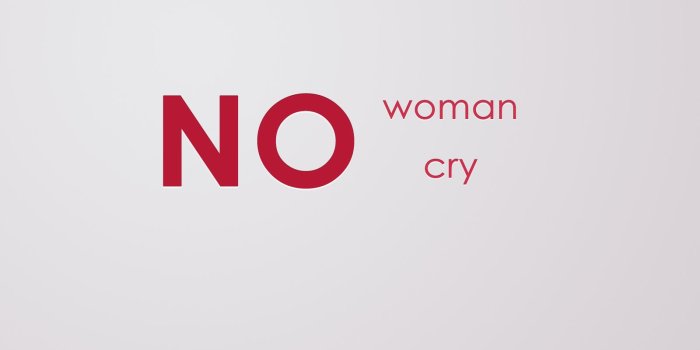 1600x1200 Desktop Wallpaper: No Woman No Cry Minimal Text Desktop Wallpaper