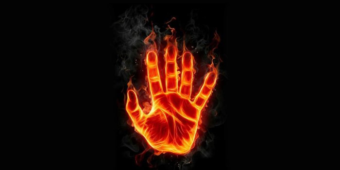 1920x1200 Wallpaper Hand, fire, flame, creative design 1920x1200 HD Picture