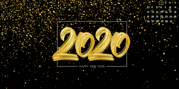 1440x900 January 2020 - New Year Desktop Calendar- Free January Wallpaper
