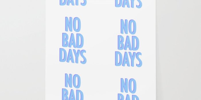 1500x1500 No Bad Days Pastel Blue Wallpaper by lukassfr | Society6