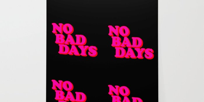 1500x1500 No Bad Days - Blk/red/pink Wallpaper by preteecool | Society6