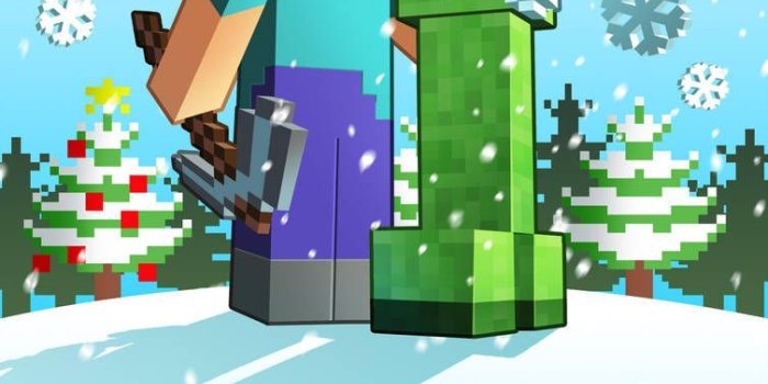 754x1059 X-mas Minecraft by Lukali | Crepper, Papeis de parede para iphone