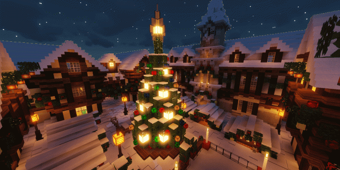 1920x1080 Minecraft Village Christmas Wallpapers