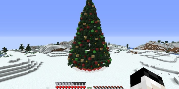 1440x900 I made a Christmas tree : Minecraft