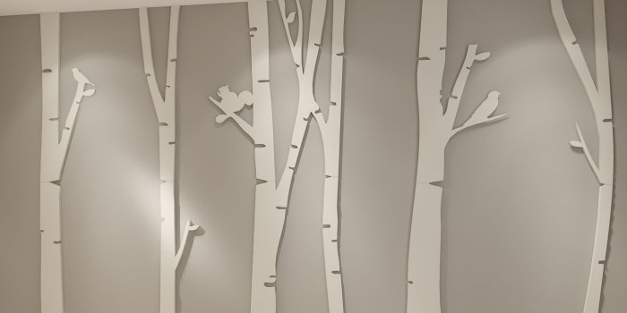 1345x1346 Birch Tree 3D Wall Art - Moonwallstickers.com