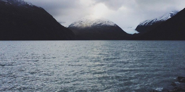 1024x1024 Foggy Lake Mountain Nature iPad Wallpapers Free Download