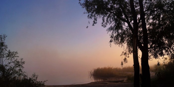 2560x1600 Sunset over the foggy lake wallpaper - Nature wallpapers - #48067