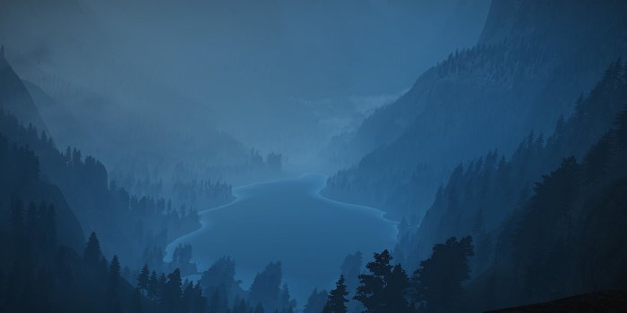 2560x1700 2560x1700 Foggy Lake Minimalism Landscape Chromebook Pixel HD 4k