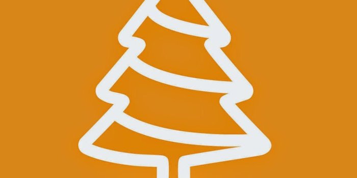 1028x1920 Minimal Flat Christmas Tree Illustration Orange iPhone 6 Plus HD