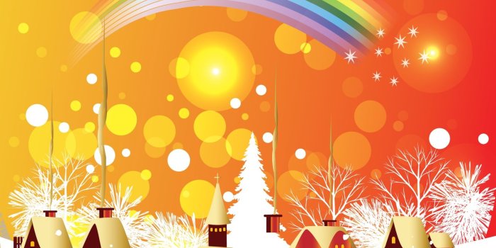 1600x1200 Christmas Rainbow Pictures, Orange Wallpaper For Desktop, #14030
