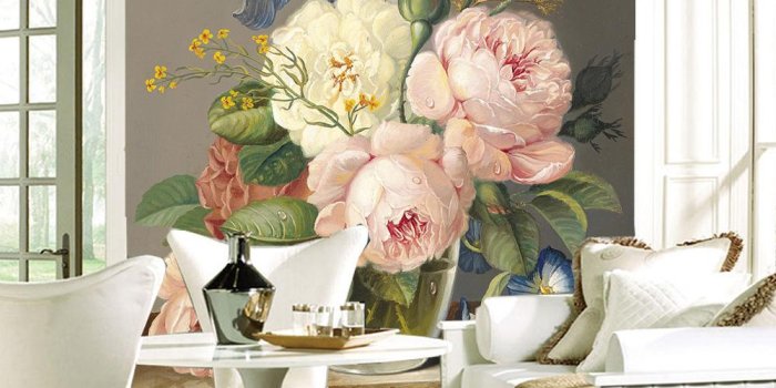 1000x1000 Custom Luxury Wallpaper Elegant Flowers Photo Wallpaper Silk Wall