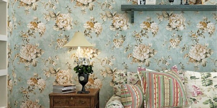 1000x1000 American country retro pastoral plain large flower non woven