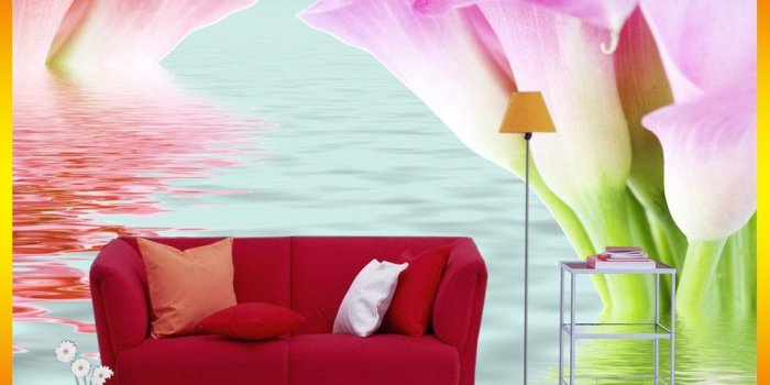 1000x1000 Digital Printing Murals Pink Flower 3d Nature Lily Large Hd Photo