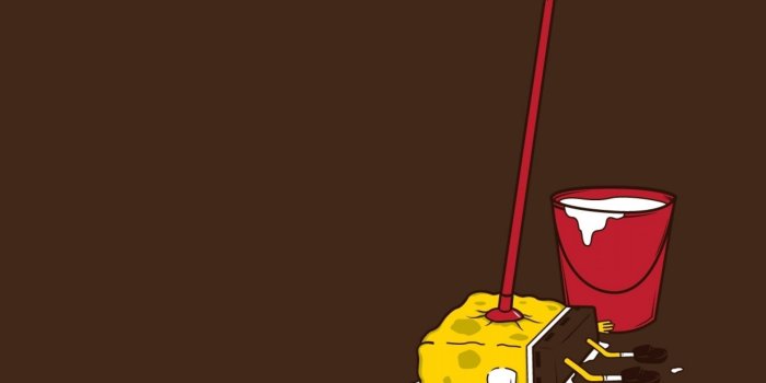 2048x1536 Funny SpongeBob SquarePants Wash Sponge Mop Bucket Ultra HD