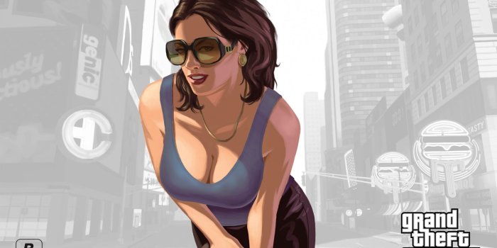 1920x1080 Download Wallpaper 1920x1080 girl, gta 4, sunglasses, grand theft