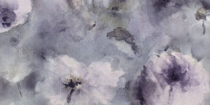 1000x1000 Wallpaper floral aquarell blue grey purple Rasch 467307