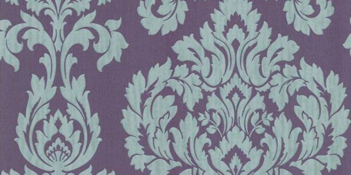 1000x1000 Fine Decor Classics Large Damask Wallpaper Purple Silver - Grey