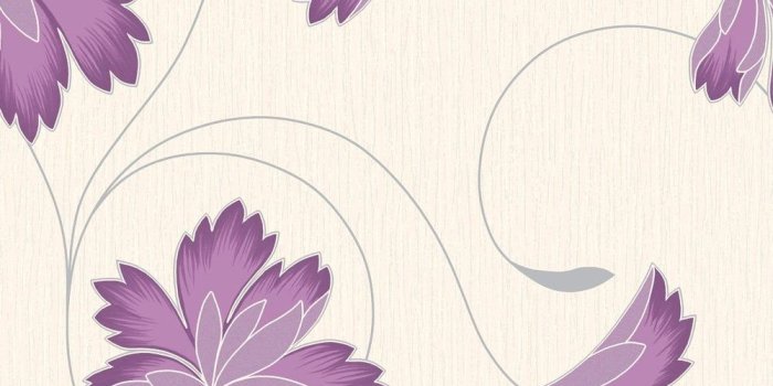 1000x1000 Buy Crown Flourish Wallpaper Plum Purple / Cream