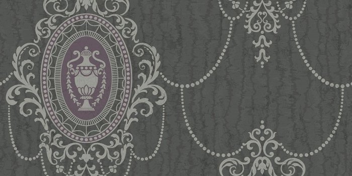 1280x1195 Urn Swag Wallpaper in Deep Purple AM91410 from Wallquest - The