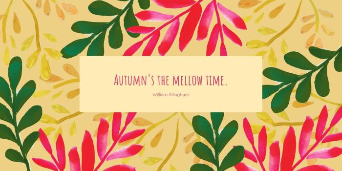 1600x900 Watercolor Autumn Leaves Desktop Wallpaper - Templates by Canva
