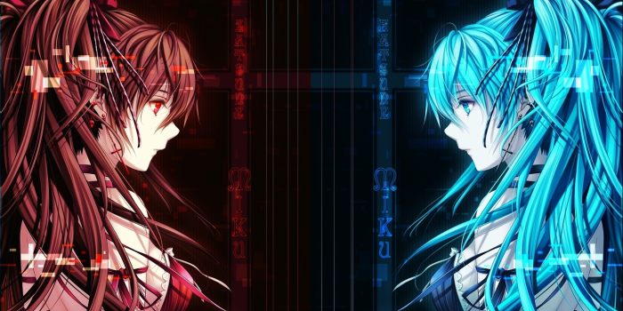 1365x768 Zatsune Miku And Hatsune Miku | Hatsune, Miku, Vocaloid