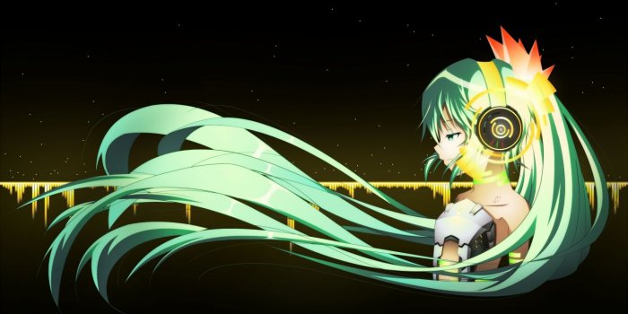 1312x700 Aqua eyes aqua hair aria dark hatsune miku headphones long hair