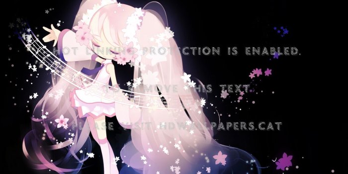 1280x1024 sakura miku girl hatsune vocaloid cute dark