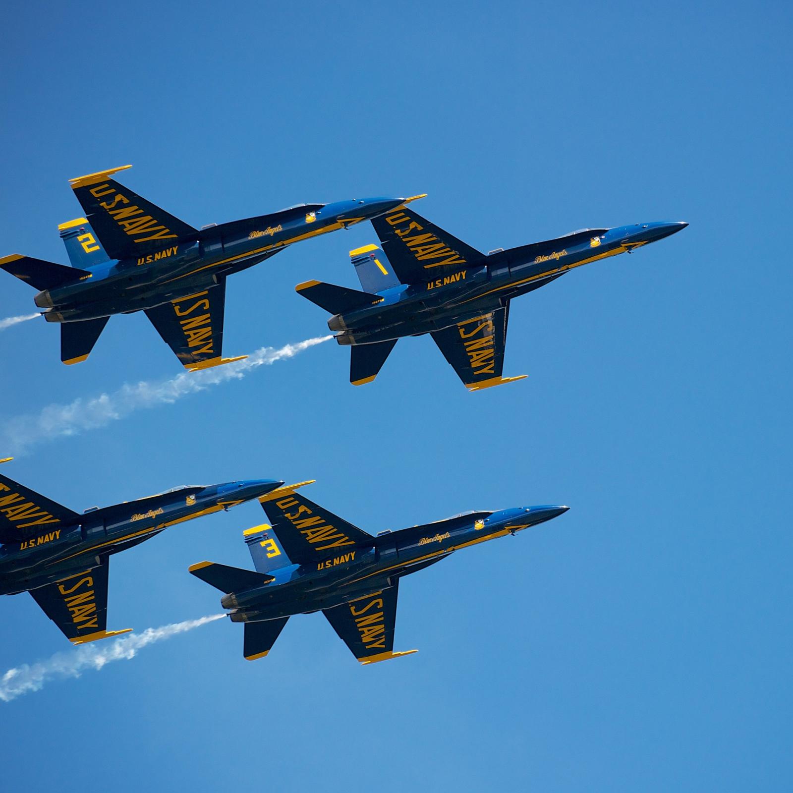 2560x2560 Wallpaper Blue Angels, US Navy, Blue sky, 4K, Military, #13092