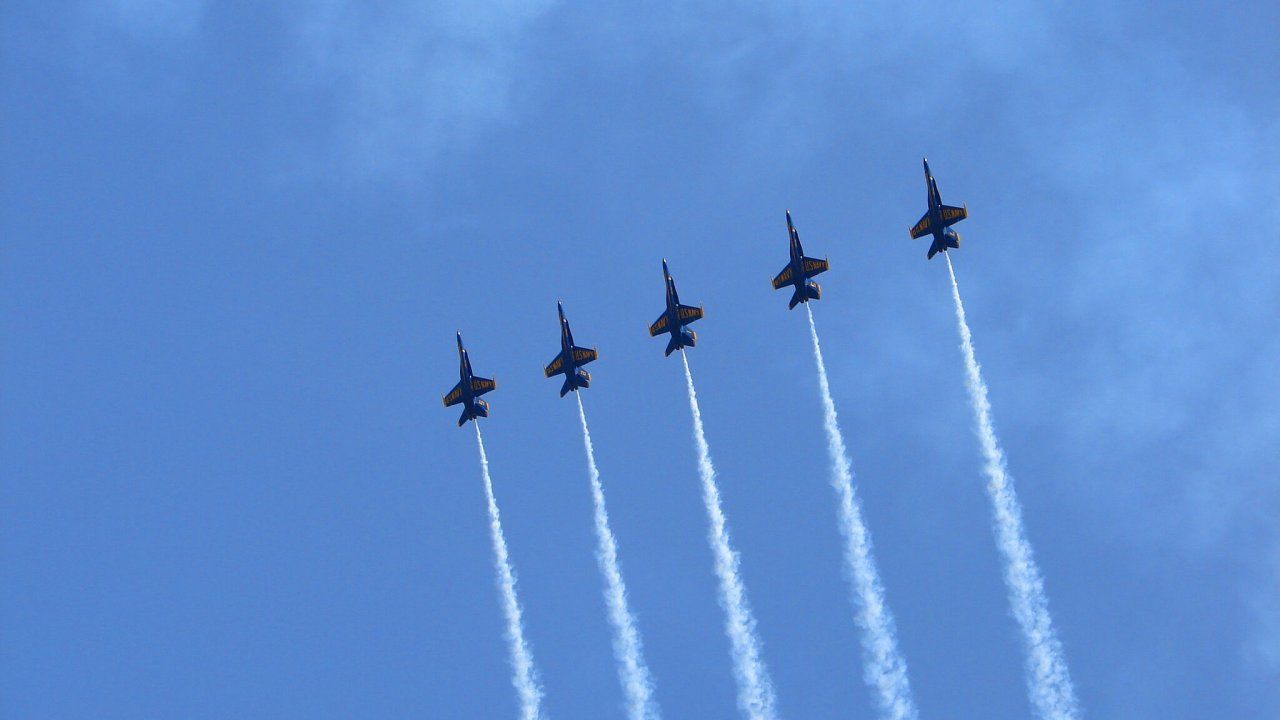1280x720 Blue, Angels, Air, Show, Flight, By, Fantasy, Stock, Wide, High