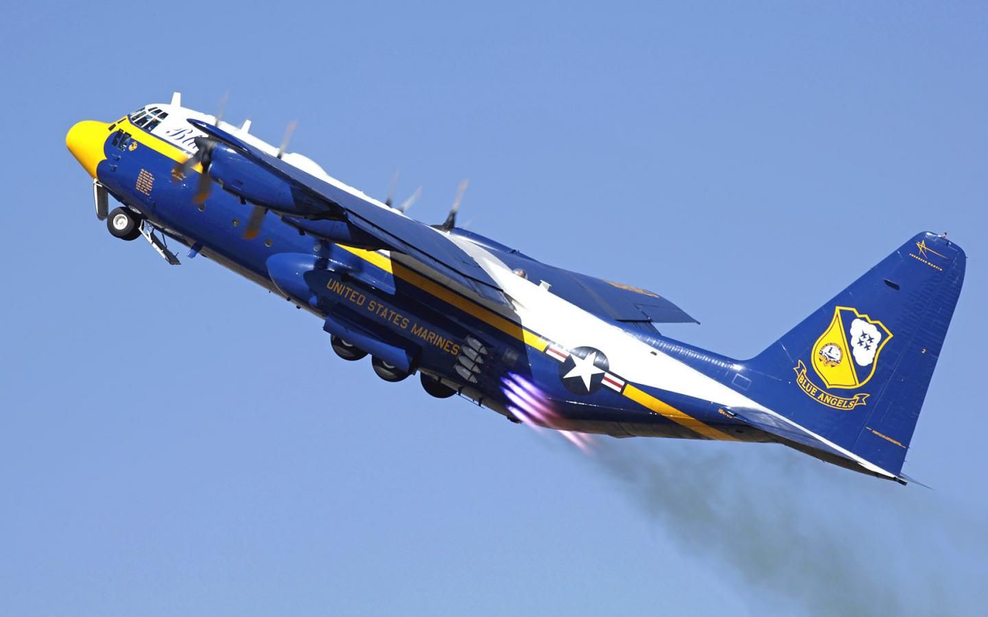 1440x900 aircraft c-130 hercules blue angels fat albert #QVdk