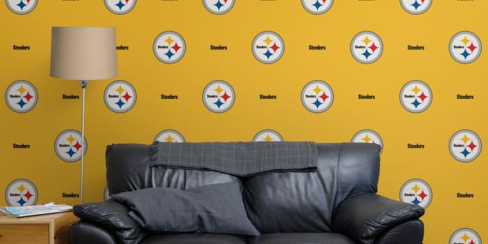 3000x3000 Pittsburgh Steelers: Line Pattern (Yellow) - Officially Licensed