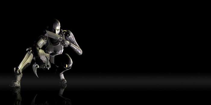 1366x768 Cyborg HD Background Wallpaper 17299 - Baltana