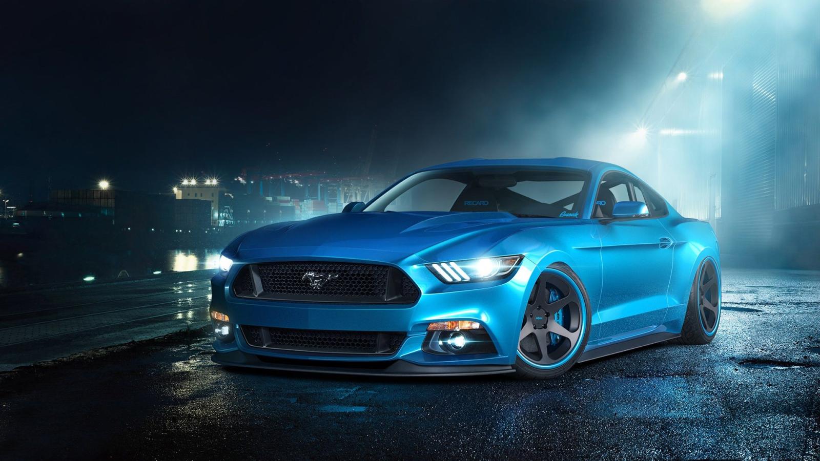 1920x1080 Ford Mustang Gt Blue Supercar 4k Iphone Wallpaper - Ford Mustang