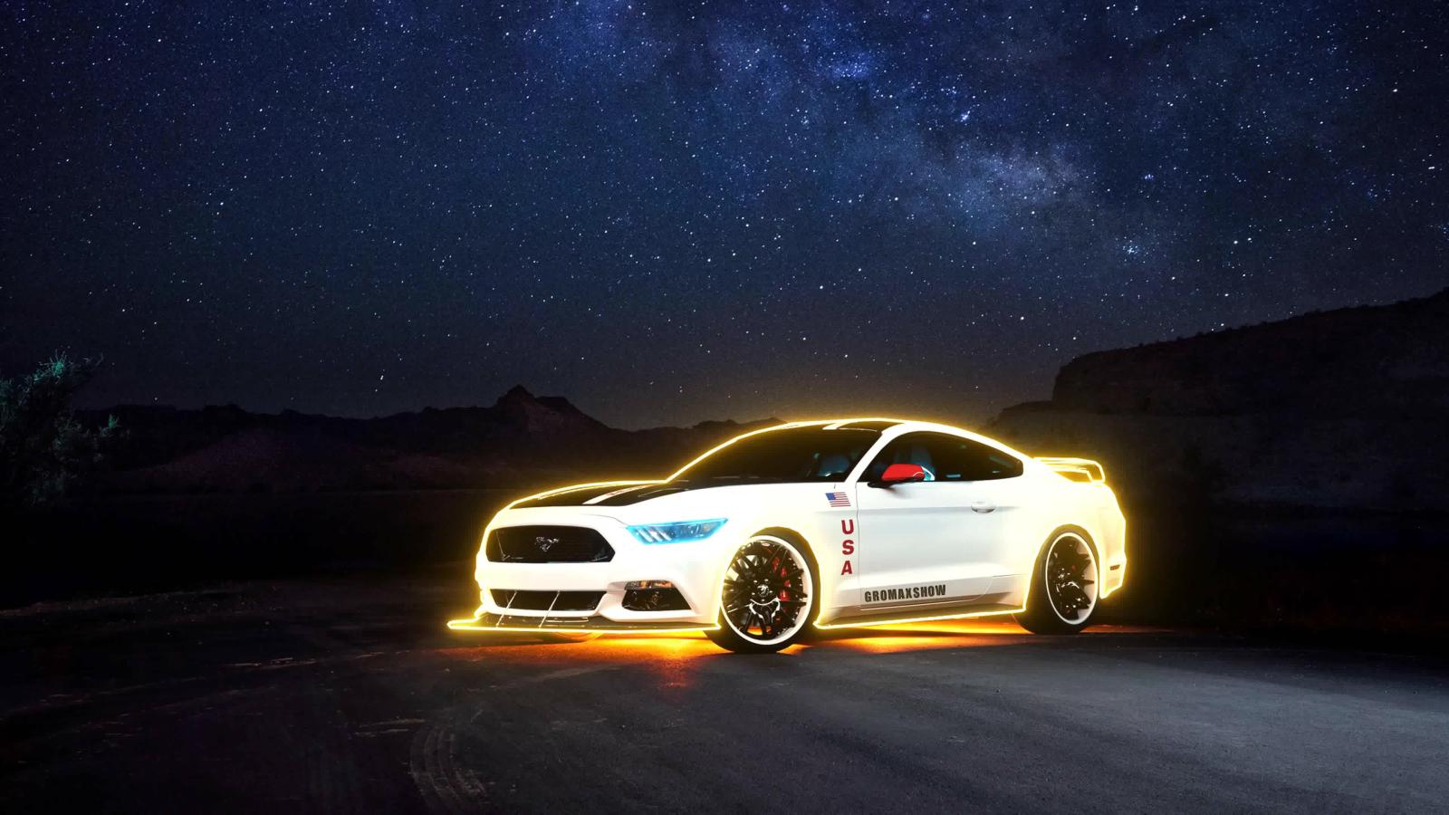 3840x2160 Ford Mustang Night Live Wallpaper - Performance Car, Hd Wallpapers