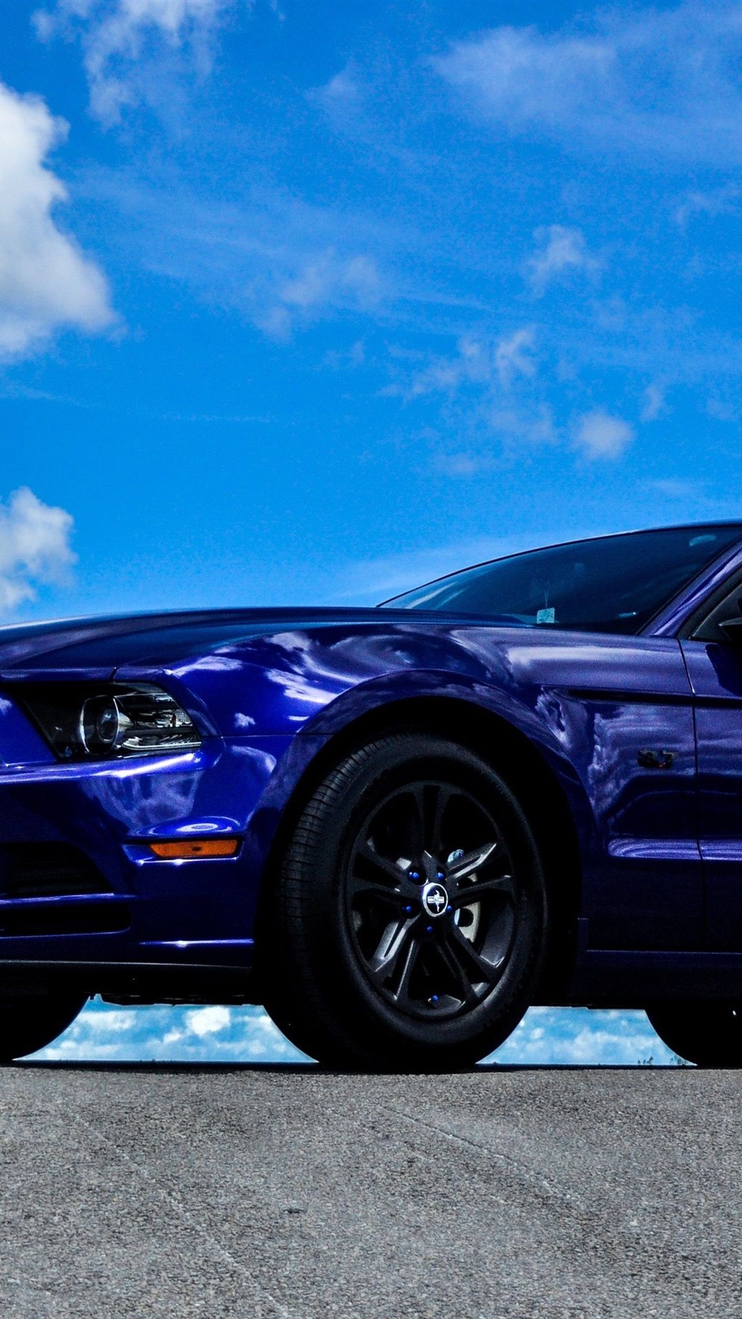 1080x1920 Ford Mustang blue car side view 1080x1920 iPhone 8/7/6/6S Plus