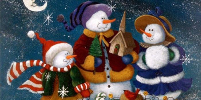 1024x768 Country Snowman Wallpapers Desktop Background