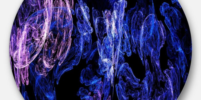 2000x2000 DESIGN ART Designart 'Dark Blue Fractal Desktop Wallpaper