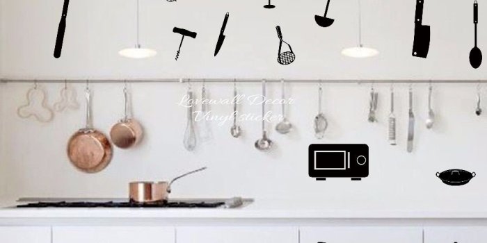 1000x1000 Cartoon Kitchen Tool Wall Sticker Cuision Bakery Cooking Mug