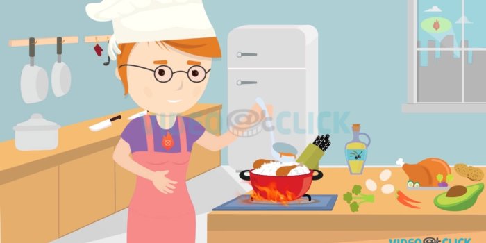 1920x1080 Cooking – Food & Restaurant | 2D Cartoon Animation | Pin Stove on