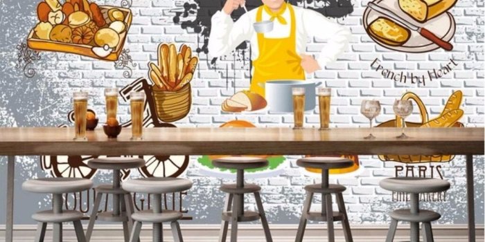 1000x825 Beibehang Custom wallpaper murals Continental Breakfast Shop Wall