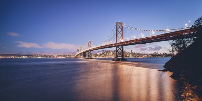 1920x1080 San Francisco Bridge Night Long Exposure Desktop Wallpaper