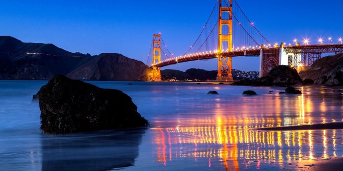 2048x1365 usa, Bridge, Golden, Gate, Bridge, San, Francisco, Reflection