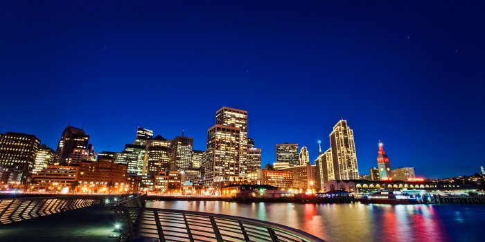 2880x1800 Wallpaper San Francisco, Cityscape, Night lights, Urban, Skyline
