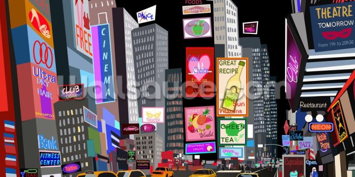 1000x861 Street in New York City Wallpaper | Wallsauce CA